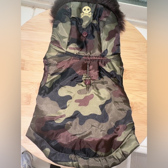 SimplyDog - Faux fur hood camo dog jacket - Picture 8 of 8
